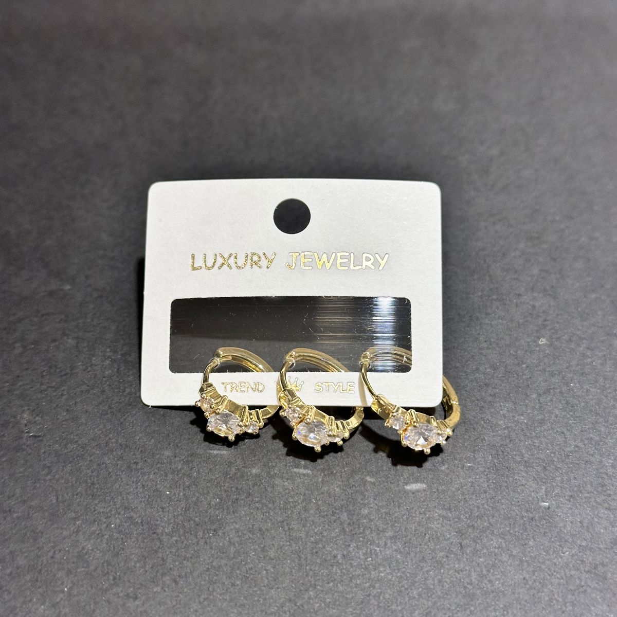 3’lü zirkon küpe