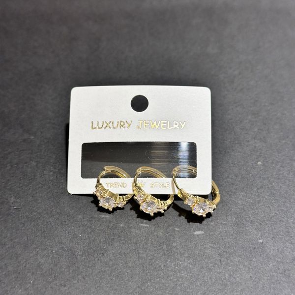 3’lü zirkon küpe