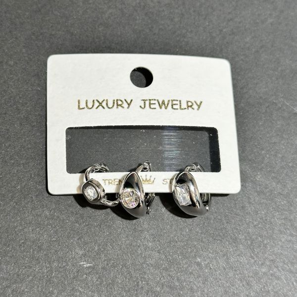 3’lü zirkon küpe