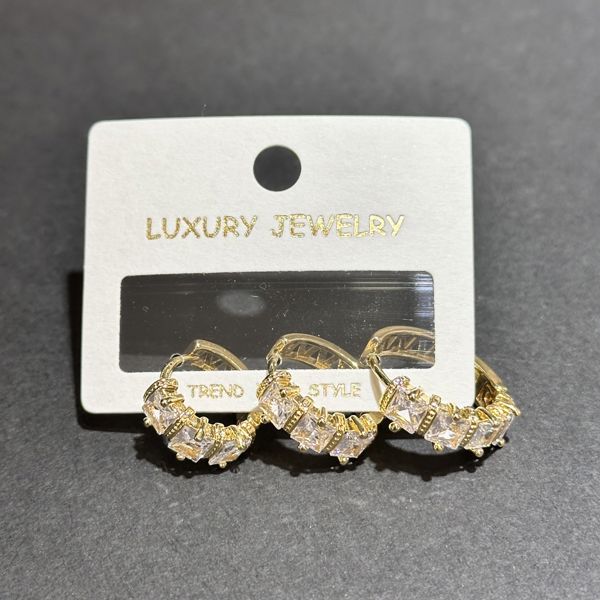 3’lü zirkon küpe