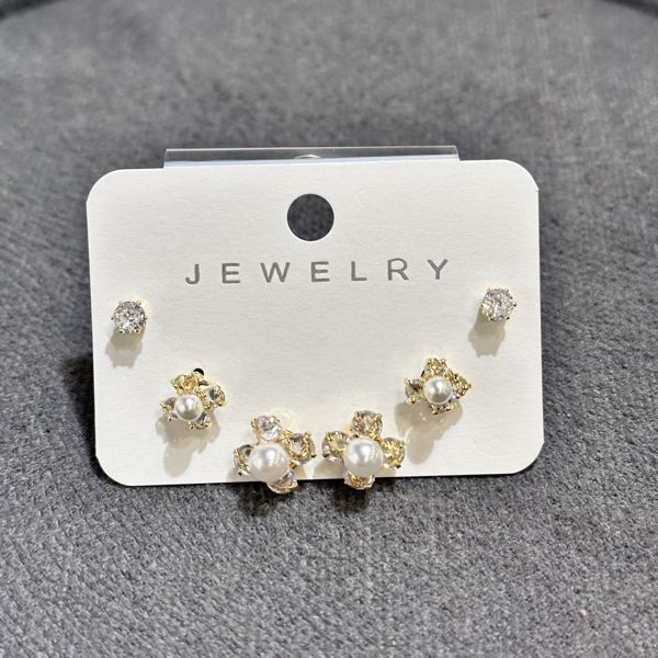 6’lı zirkon kombin küpe