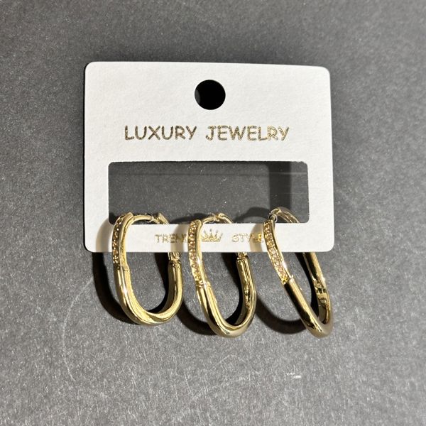 3’lü zirkon küpe