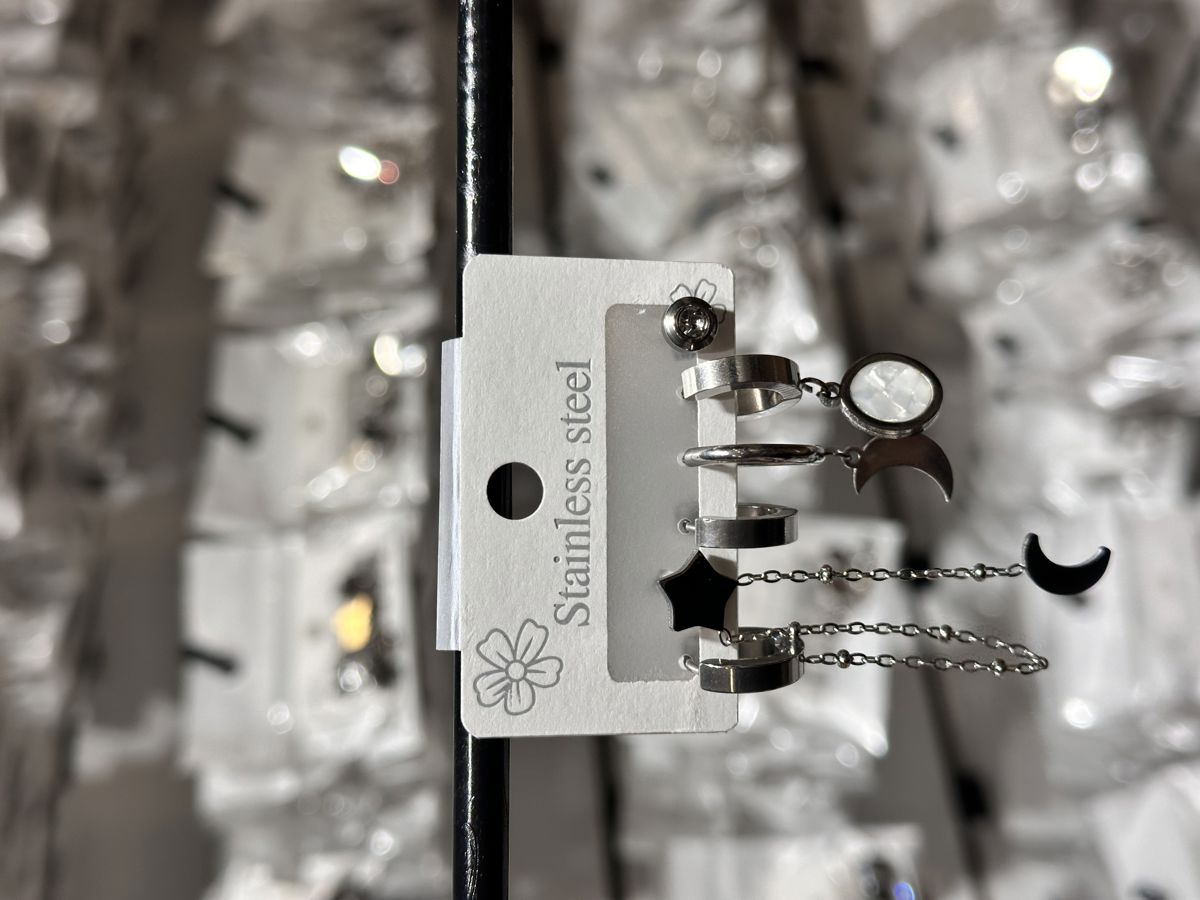 6’lı kombin çelik küpe