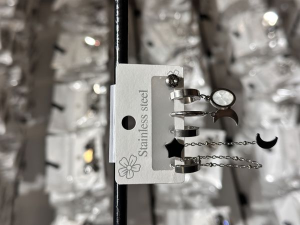 6’lı kombin çelik küpe