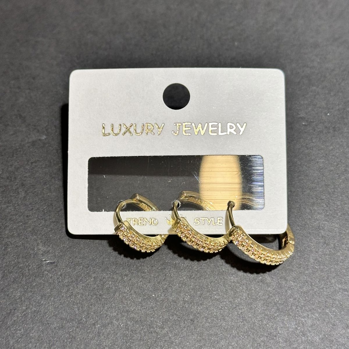 3’lü zirkon küpe