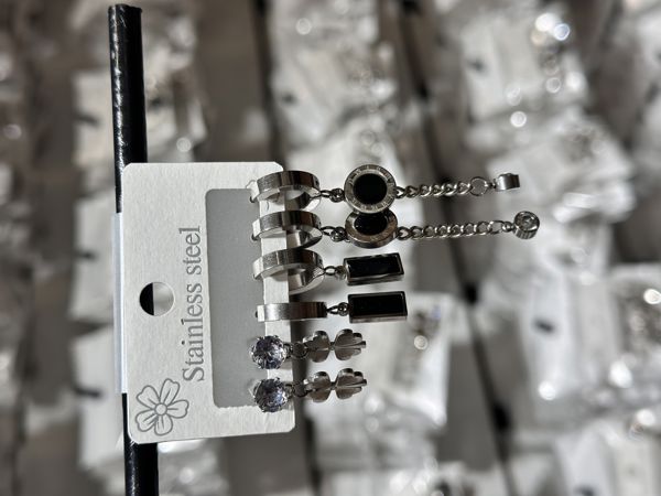 6’lı kombin çelik küpe