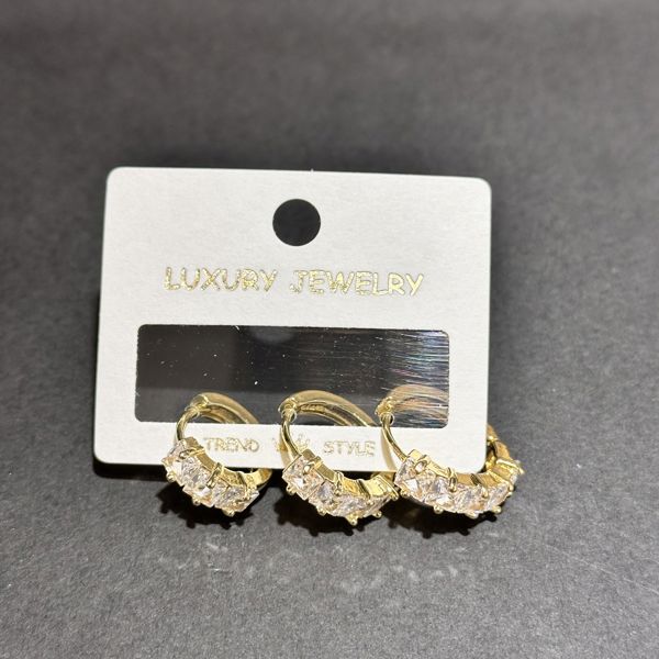 3’lü zirkon küpe