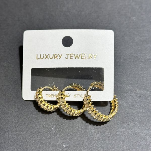 3’lü zirkon küpe