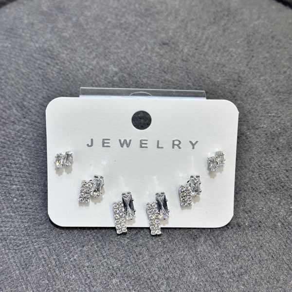 6’lı zirkon kombin küpe