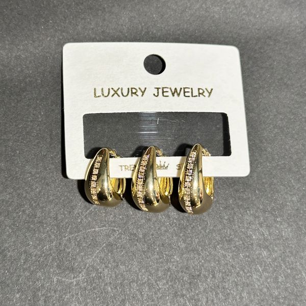 3’lü zirkon küpe