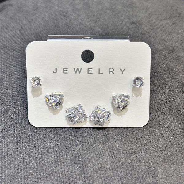 6’lı zirkon kombin küpe