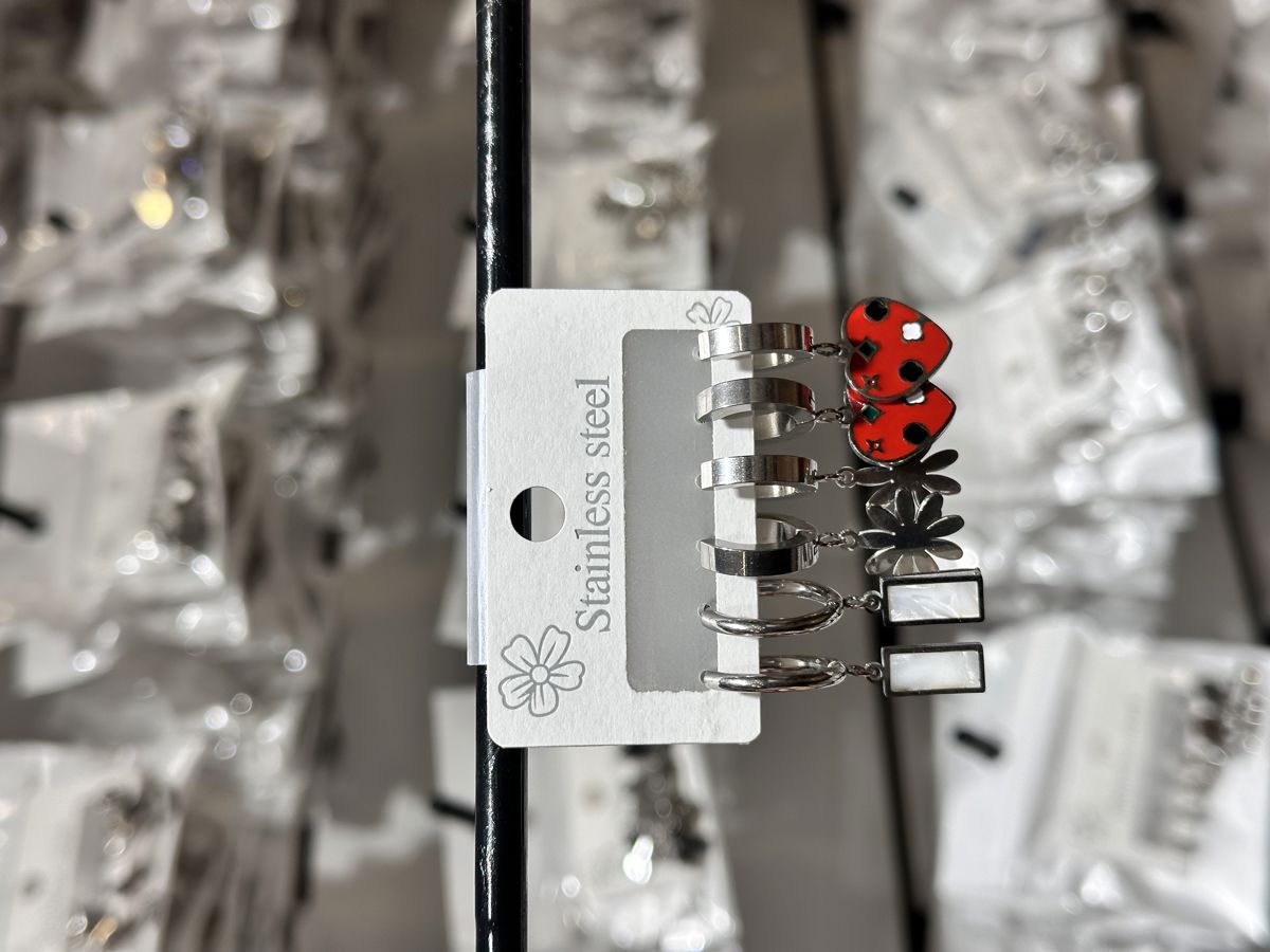 6’lı kombin çelik küpe