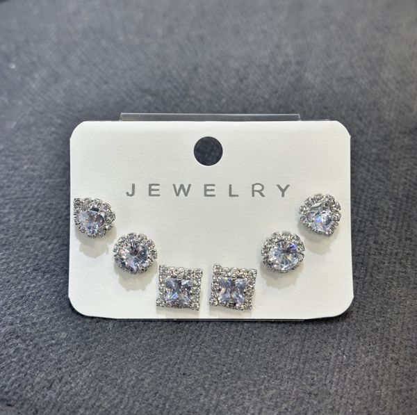 6’lı zirkon kombin küpe