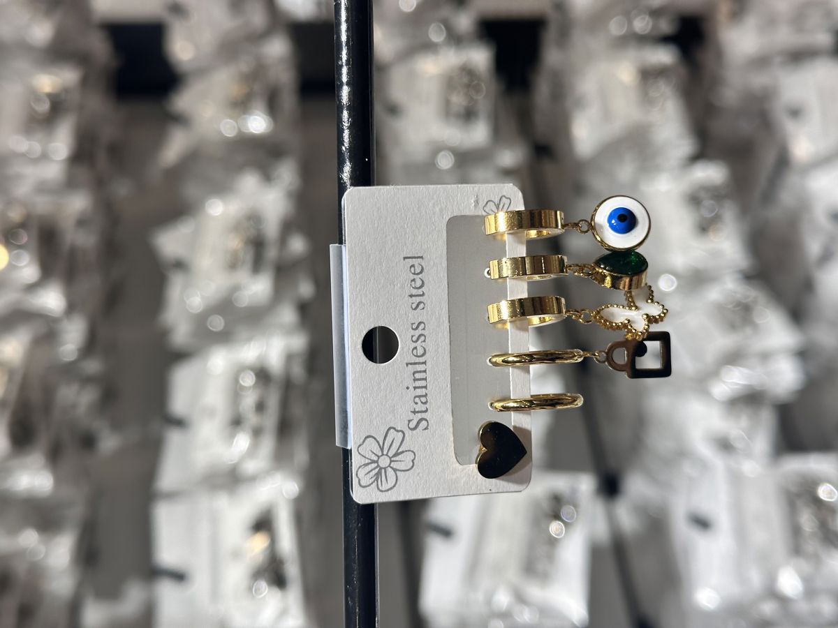 6’lı kombin çelik küpe