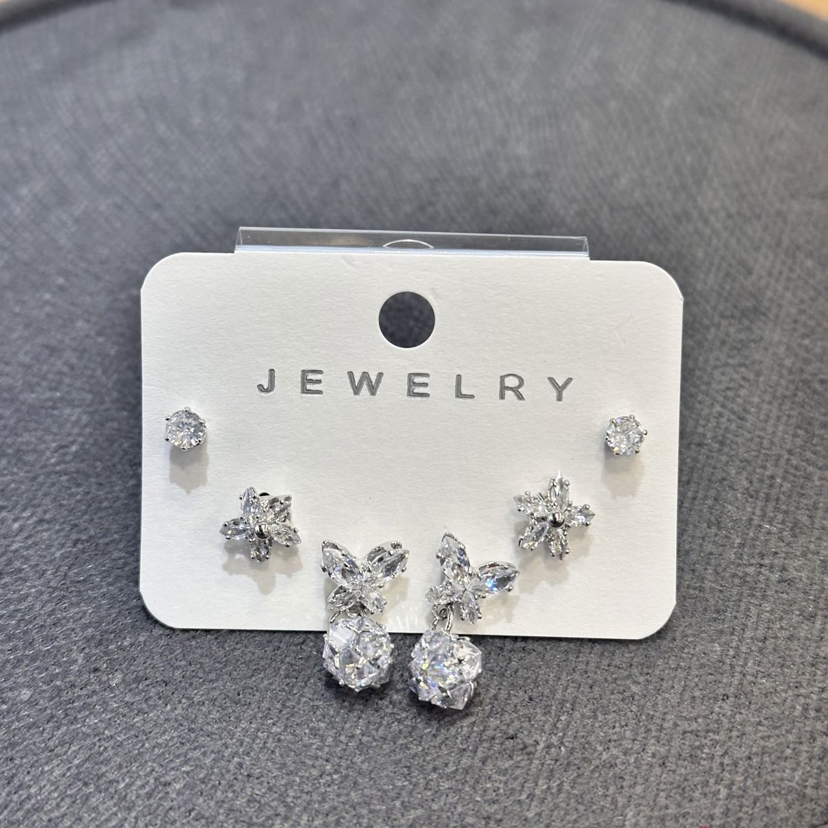 6’lı zirkon kombin küpe