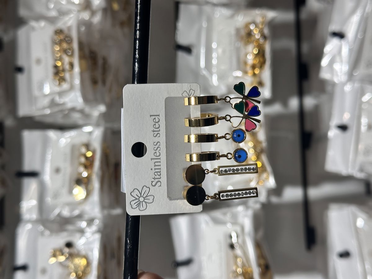 6’lı kombin çelik küpe