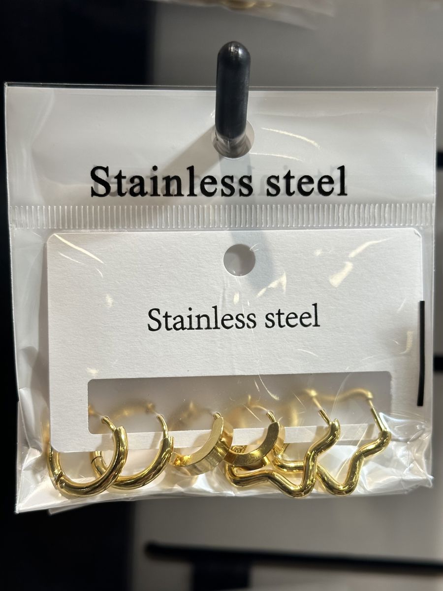 6’lı halka çelik küpe