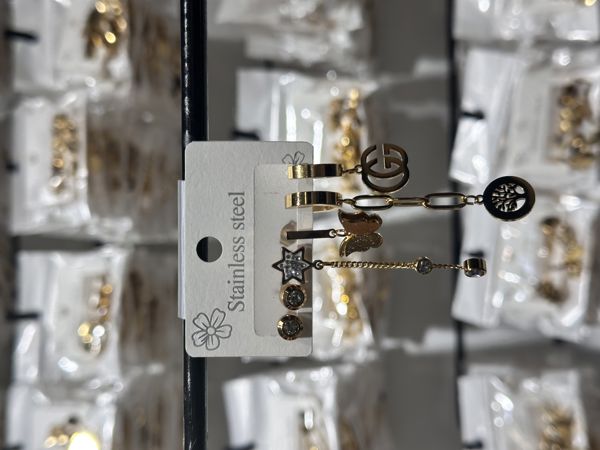 6’lı kombin çelik küpe