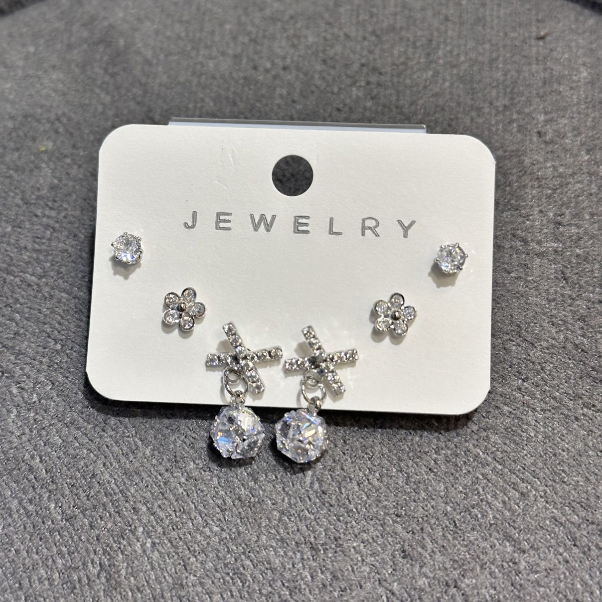 6’lı zirkon kombin küpe