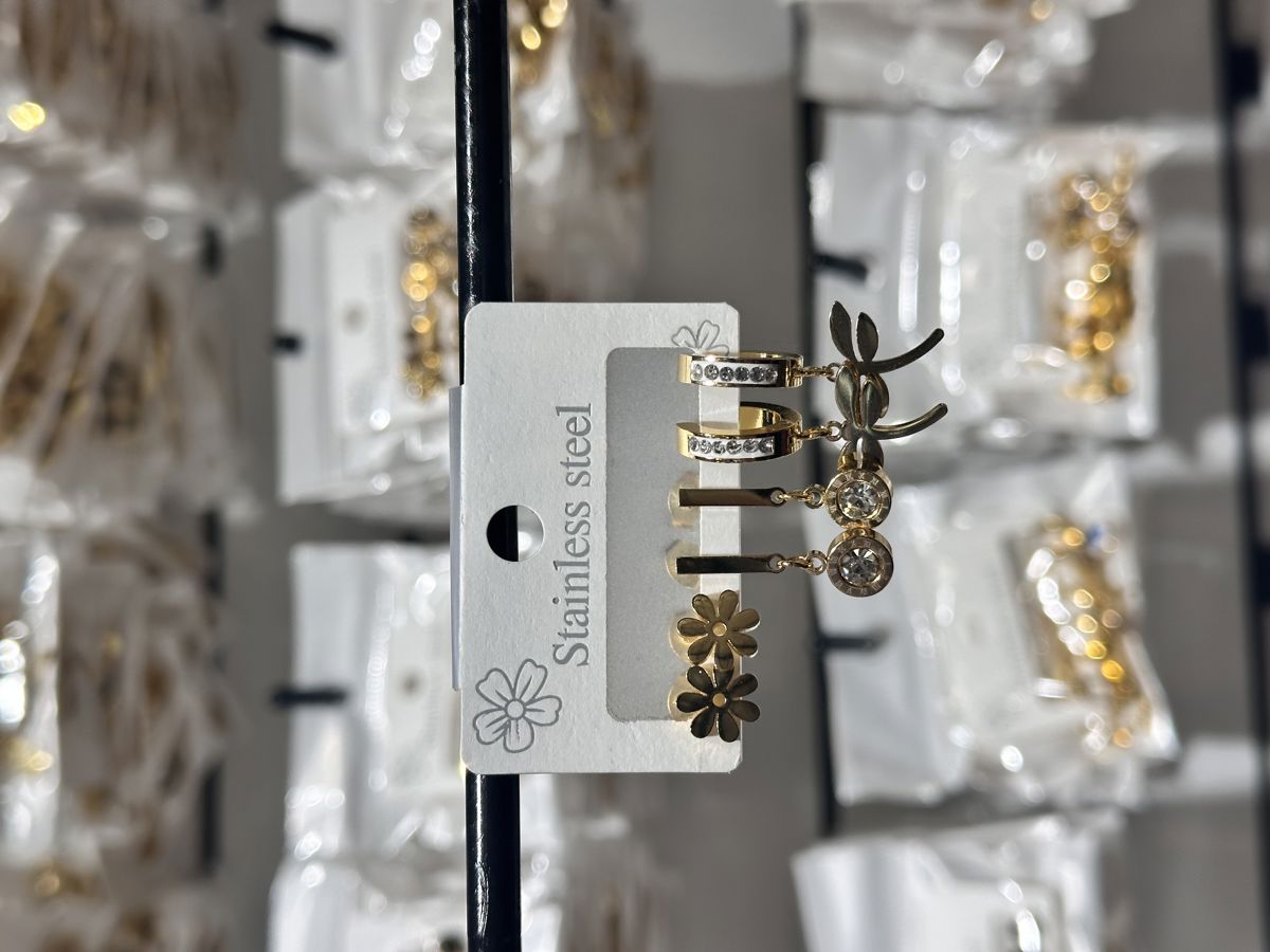 6’lı kombin çelik küpe