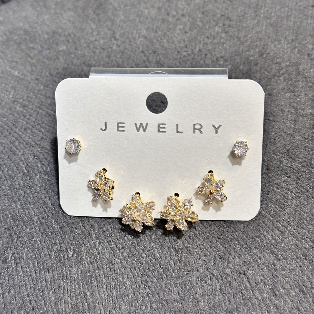 6’lı zirkon kombin küpe