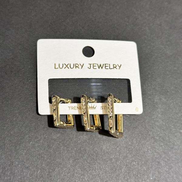 3’lü zirkon küpe