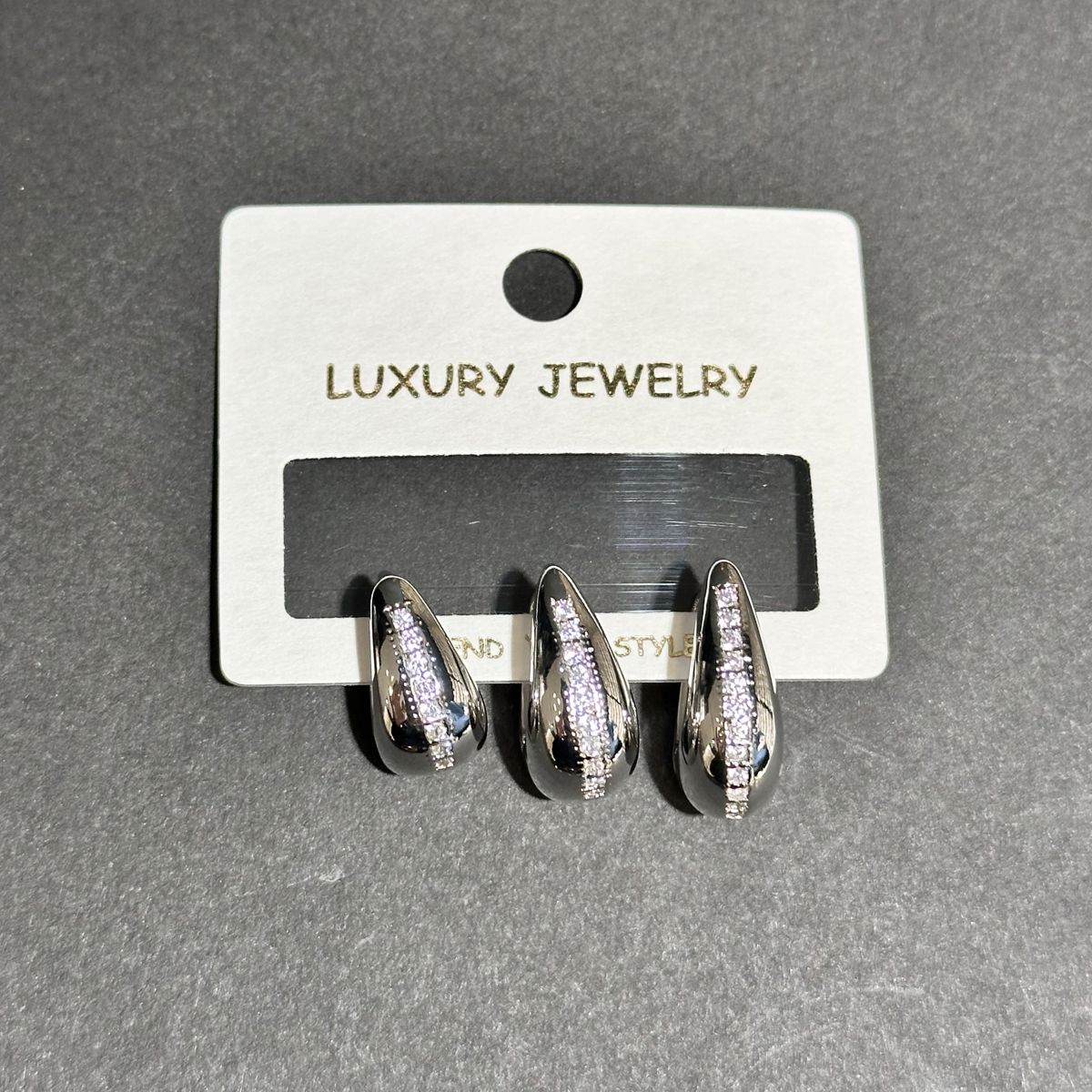 3’lü zirkon küpe