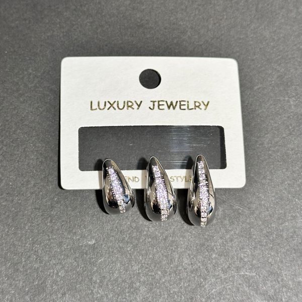 3’lü zirkon küpe