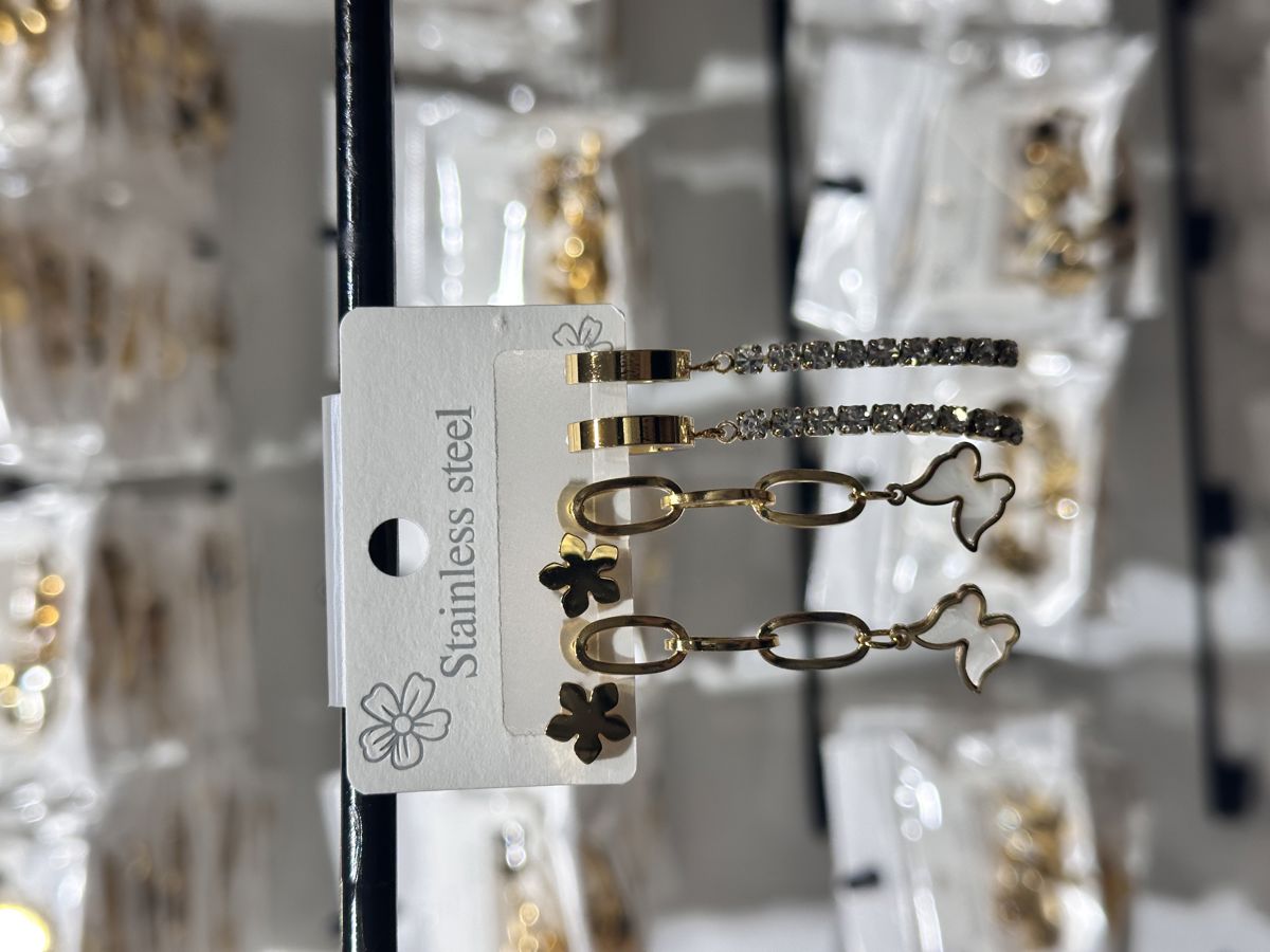 6’lı kombin çelik küpe