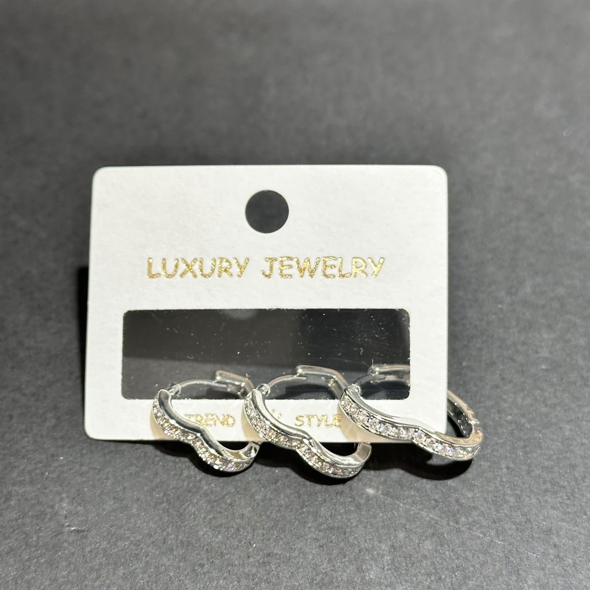 3’lü zirkon küpe