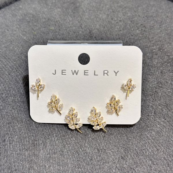 6’lı zirkon kombin küpe