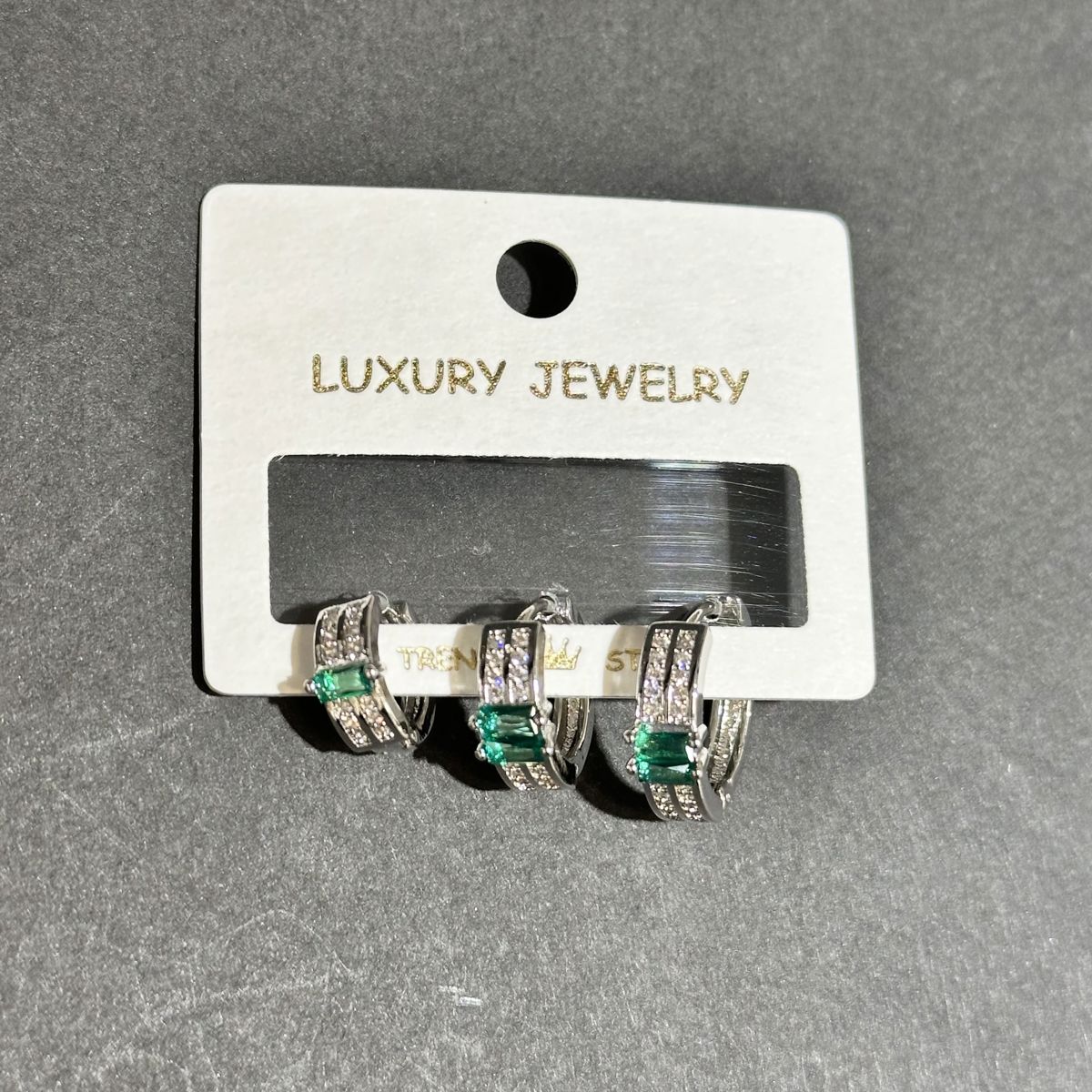 3’lü zirkon küpe