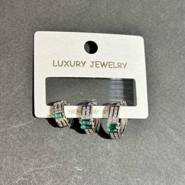 3’lü zirkon küpe