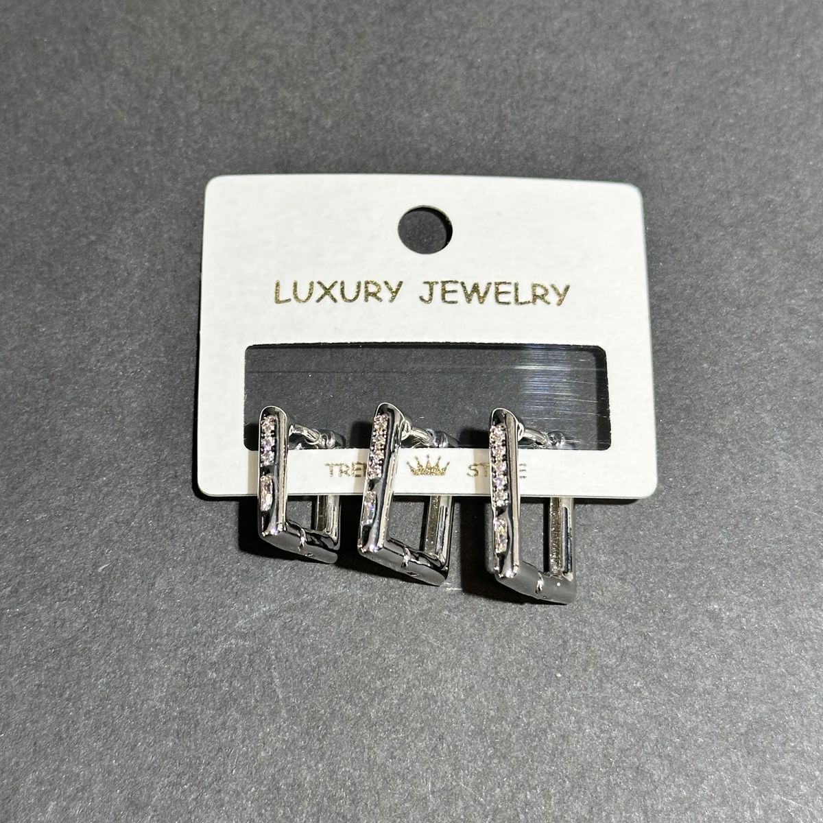 3’lü zirkon küpe