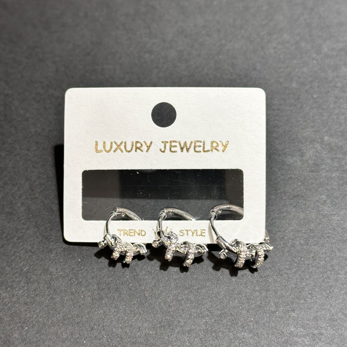 3’lü zirkon küpe