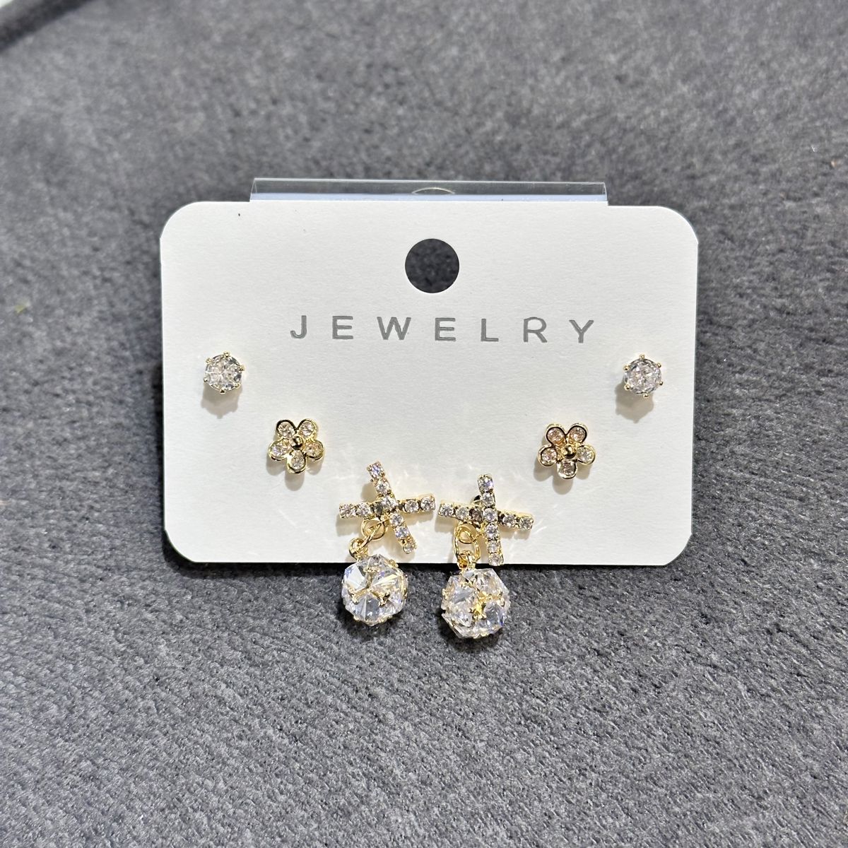 6’lı zirkon kombin küpe