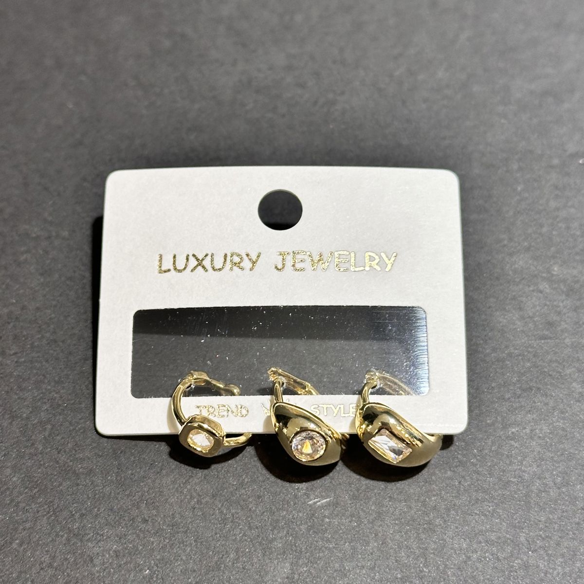 3’lü zirkon küpe