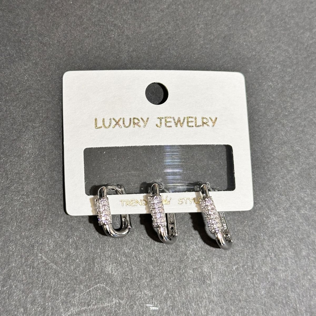 3’lü zirkon küpe