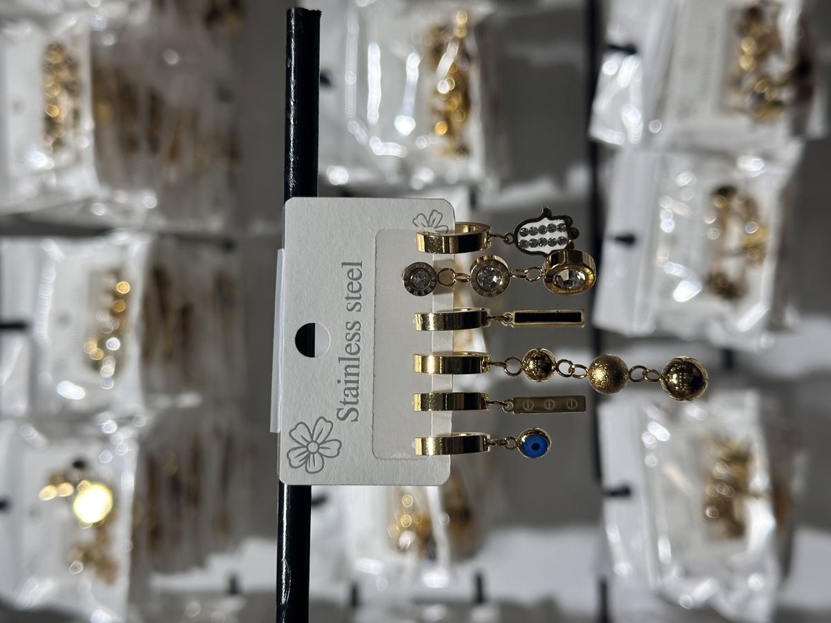 6’lı kombin çelik küpe