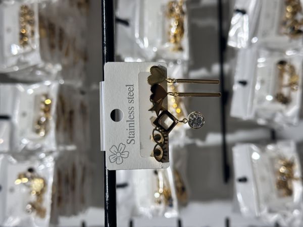 6’lı kombin çelik küpe