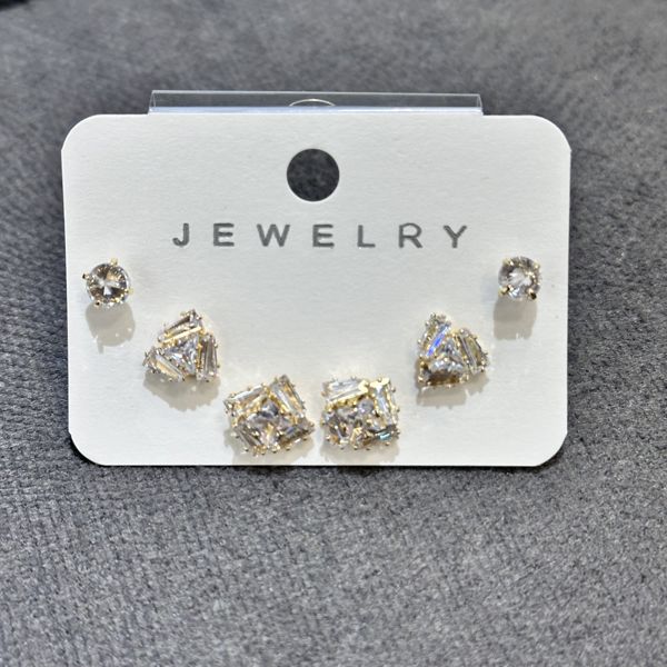 6’lı zirkon kombin küpe