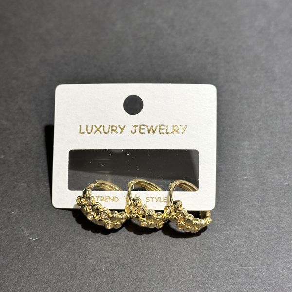 3’lü zirkon küpe