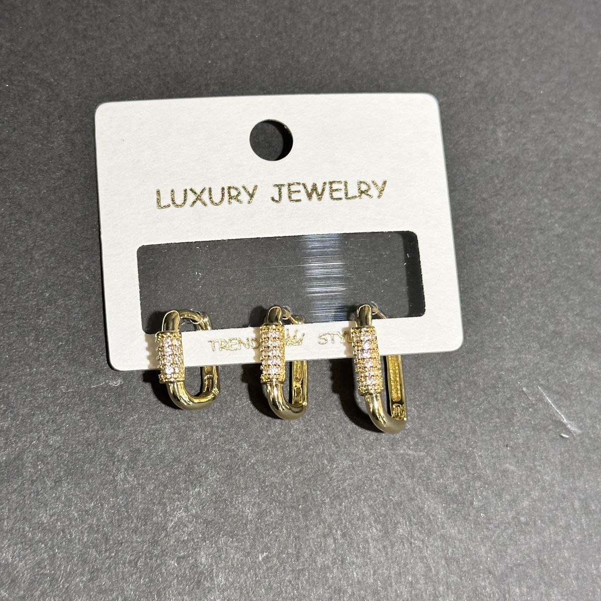 3’lü zirkon küpe