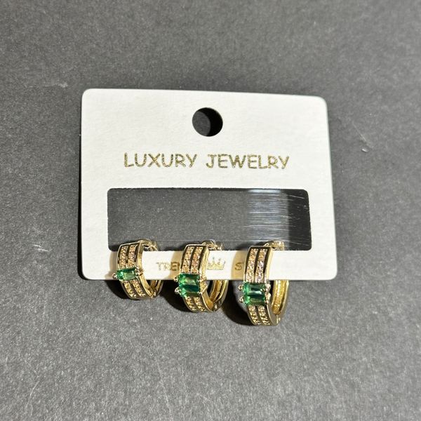 3’lü zirkon küpe