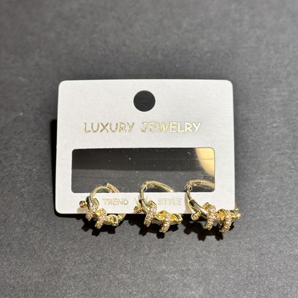 3’lü zirkon küpe