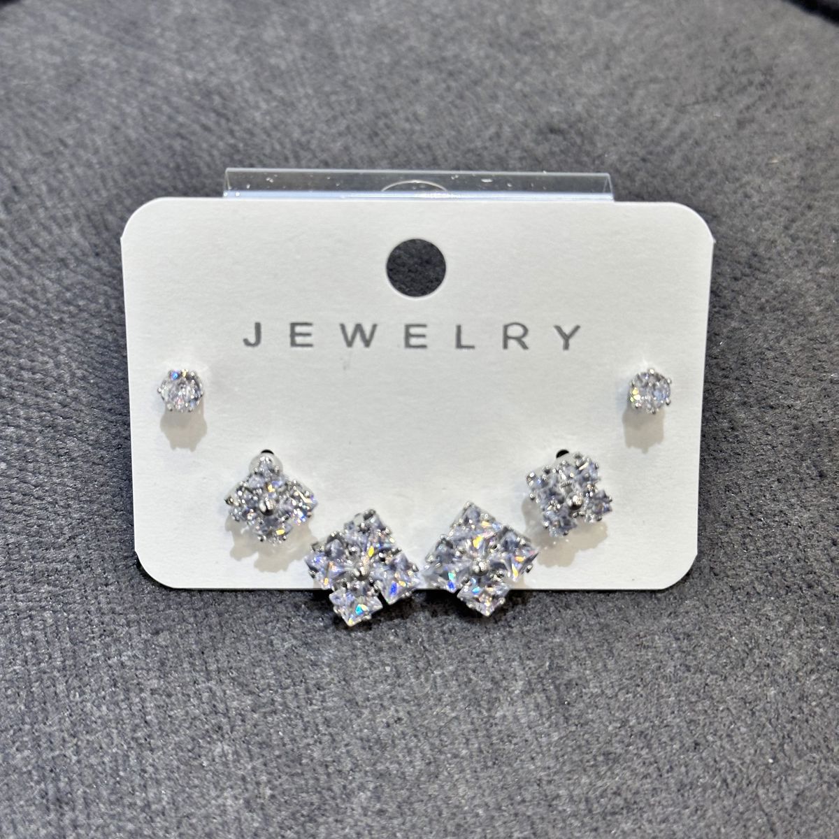 6’lı zirkon kombin küpe