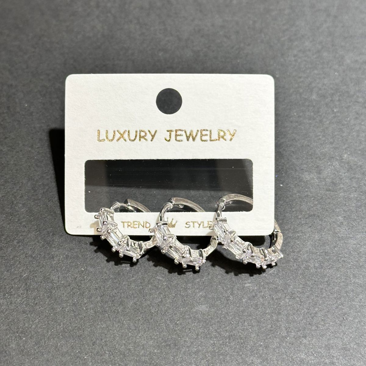 3’lü zirkon küpe