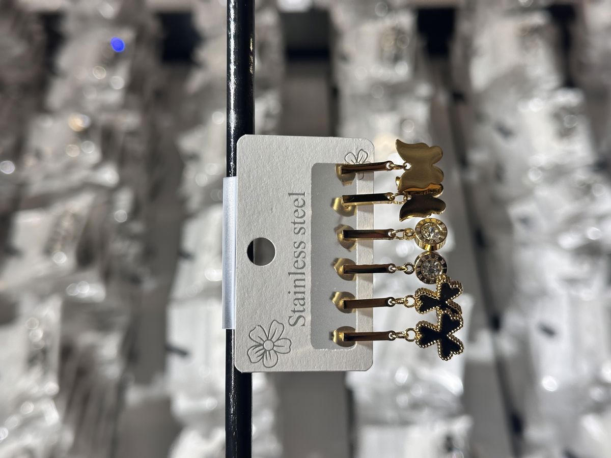 6’lı kombin çelik küpe