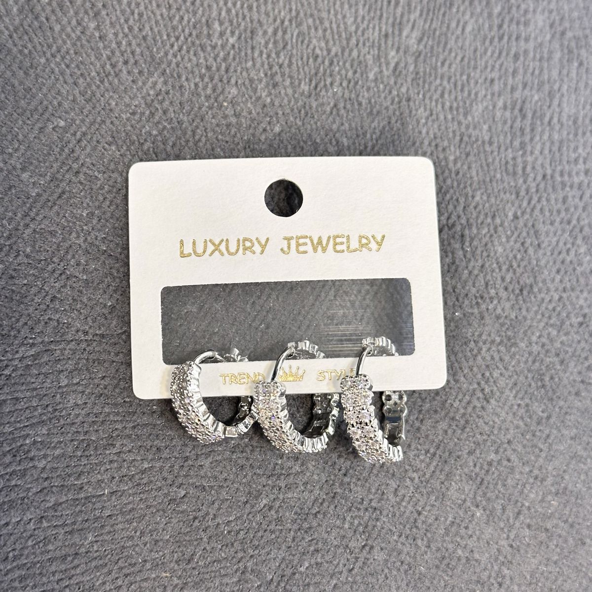 3’lü zirkon küpe