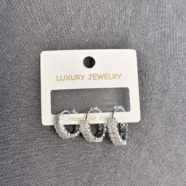 3’lü zirkon küpe